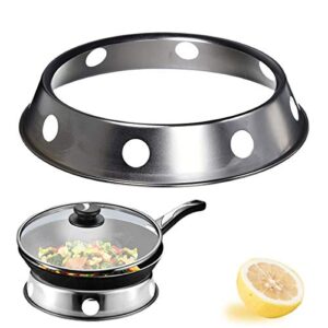 CHXIHome 2Pcs Stainless Steel Pots Rack, Reversible Support Round Pan Stand Stove Rack, Pots Holder Wok Ring, Kitchen Supplies Utensils(30cm)