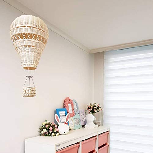 xiuersty Rattan Hot Air Balloon Wall Decor Woven Wall Hanging Hot Air Balloon for Kids Room Art Photography Apartment Dorm Room Backdrop Pendant Decoration