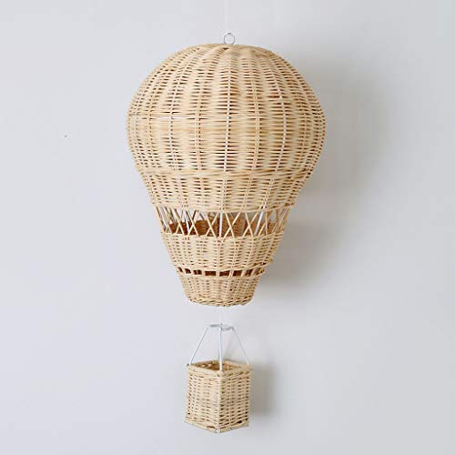 xiuersty Rattan Hot Air Balloon Wall Decor Woven Wall Hanging Hot Air Balloon for Kids Room Art Photography Apartment Dorm Room Backdrop Pendant Decoration