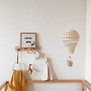 xiuersty Rattan Hot Air Balloon Wall Decor Woven Wall Hanging Hot Air Balloon for Kids Room Art Photography Apartment Dorm Room Backdrop Pendant Decoration