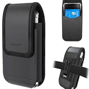 Stronden Holster for iPhone 13 Mini, 12 Mini (5.4"), iPhone SE (2022,2020) Leather Holster Case with Belt Clip, Pouch with Magnetic Closure, w/Built in Card Holder (Fits Slim/Thin Case only)