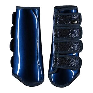 horze protection boots with glitter - dark blue - horse