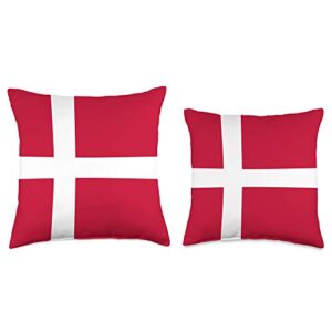 Danish Flag Denmark Gifts Throw Pillow