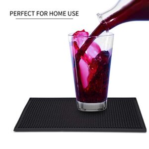 Bar Mat for Cocktail and Coffee Bar 6" x 12" Rubber Bar Service Spill Mat for Cocktail Bartender Coffee Bar or Countertop Mats Glass Drying Mat