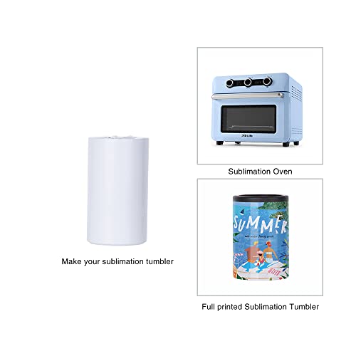 PYD Life 4 Pack 12 OZ Sublimation Blanks Can Insulator White Stainless Steel Can Cooler Beer Holder Sublimation Print