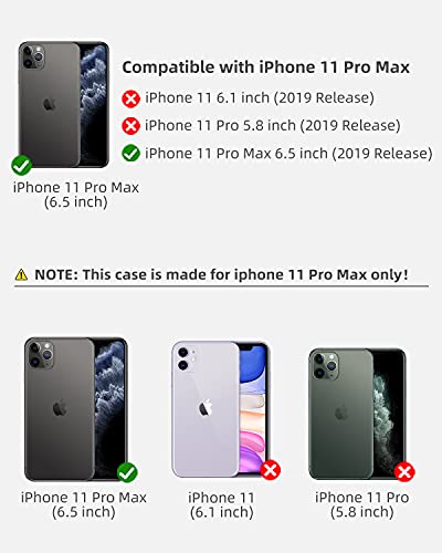 K TOMOTO Compatible with iPhone 11 Pro Max Case 6.5 Inch, Full Body Protection Liquid Silicone Gel Rubber Cover with Microfiber Lining, Thick Shockproof Protective Phone Cases, Hot Pink