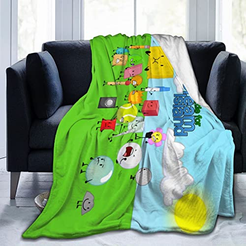 Bfdi-Battle for Dream-Island Plush Blanket Ultra-Soft Flannel Throw 3D Printing Fuzzy Blankets for Adults Kids 60"X50"