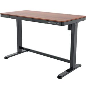 koble juno 48” electric height-adjustable desk with black frame and walnut foil top
