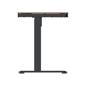 KOBLE Juno 48” Electric Height-Adjustable Desk with Black Frame and Walnut Foil Top