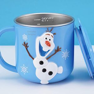 Everyday Delights Disney Frozen Olaf Blue Stainless Steel Insulated 3D Cup with Lid,250ml