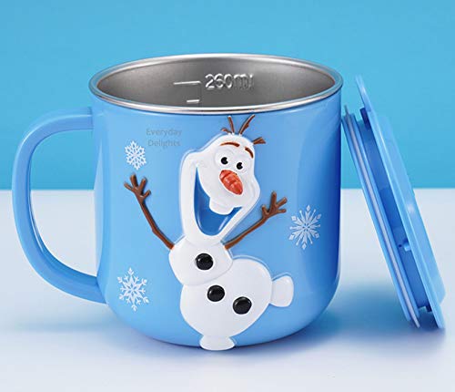 Everyday Delights Disney Frozen Olaf Blue Stainless Steel Insulated 3D Cup with Lid,250ml