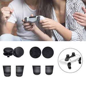 Onyehn 8 in1 Anti-Slip Replacement Part Kit for PS5 Dualsense Game Controller,with 2 Thumb Grip Baps 4 L2 R2 Trigger Extenders 2 D-Pad Buttons Caps for Playstation 5 Controller