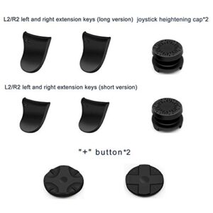 Onyehn 8 in1 Anti-Slip Replacement Part Kit for PS5 Dualsense Game Controller,with 2 Thumb Grip Baps 4 L2 R2 Trigger Extenders 2 D-Pad Buttons Caps for Playstation 5 Controller