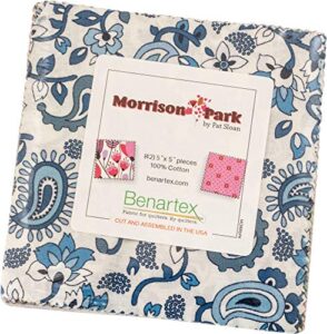 pat sloan morrison park 5x5 pack 42 5-inch squares charm pack benartex