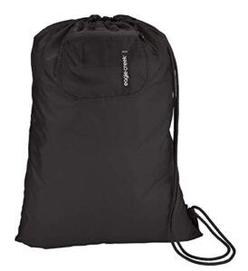 eagle creek pack-it isolate travel laundry bag - ultra-lightweight and odor- and water-resistant with drawstring cinch closure, packs into its own zipper pocket, black