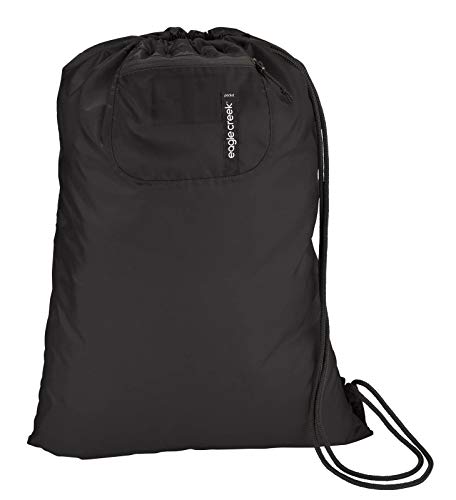 Eagle Creek Pack-It Isolate Travel Laundry Bag - Ultra-Lightweight and Odor- and Water-Resistant with Drawstring Cinch Closure, Packs Into its Own Zipper Pocket, Black