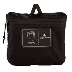 Eagle Creek Pack-It Isolate Travel Laundry Bag - Ultra-Lightweight and Odor- and Water-Resistant with Drawstring Cinch Closure, Packs Into its Own Zipper Pocket, Black