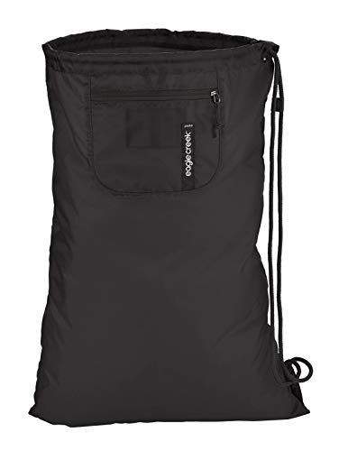 Eagle Creek Pack-It Isolate Travel Laundry Bag - Ultra-Lightweight and Odor- and Water-Resistant with Drawstring Cinch Closure, Packs Into its Own Zipper Pocket, Black