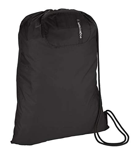 Eagle Creek Pack-It Isolate Travel Laundry Bag - Ultra-Lightweight and Odor- and Water-Resistant with Drawstring Cinch Closure, Packs Into its Own Zipper Pocket, Black