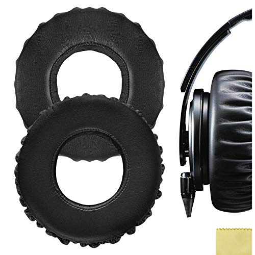 Geekria QuickFit Protein Leather Replacement Ear Pads for Sony MDR-XB1000 Headphones Earpads, Headset Ear Cushion Repair Parts (Black)