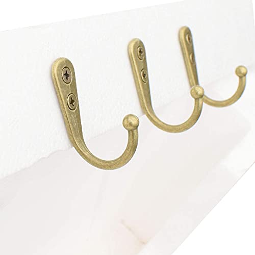 Alele Single Prong Hook Hanger,Robe Towel Hooks,Zinc Die Cast, Set of 6 (Single Prong Hook 6p)