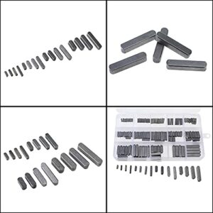 140 PCS Round Ended Feather Key Set Parallel Drive Shaft Keys 3mm 4mm 5mm 6mm Key Stock Assortment