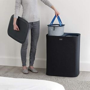 Joseph Joseph Tota 90-litre Laundry Hamper Separation Basket with Lid - Black