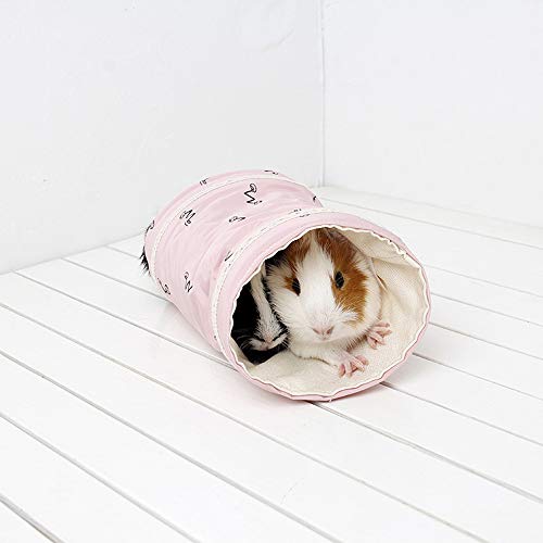 SUODAO Guinea Pig Small Animal Tunnel Playing Toys,Foldable for Hamster Squirrel Chinchilla Interactive Pet Exercising Hiding Cave Tube(Blue 3 Way)