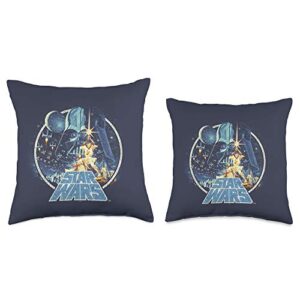 Star Wars Vintage Group Shot Logo Throw Pillow