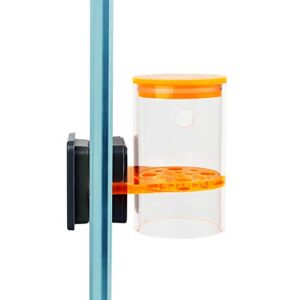 eshopps ez feeder aquarium frozen fish food dispenser with strong anti-slip magnet and submersible slow release feeding chamber
