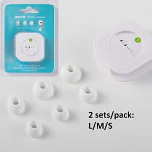 MRDARCY Soft Replacement Silicone Ear Tips Compatible with Apple AirPods Pro - 2 Sets (M)