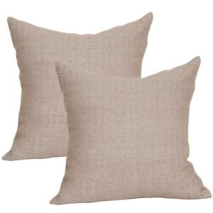 whitewrap throw pillow cover| pillow cases for living room| decorative farmhouse pillow | 18 x 18 inch pack of 2 brown