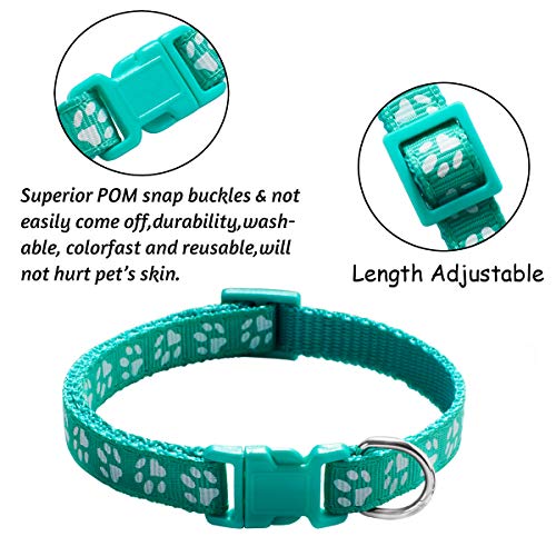 Ameolela Puppy ID Collars Identification Whelping Soft Nylon Adjustable Breakaway Safety Litter Collars for Newborn Pets and Small Dog 14 pcs/Set