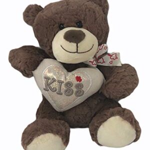 Valentine's Day 9" Heart Pillow Teddy Bear (Kiss Bear)