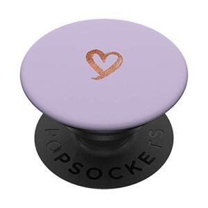 rose minimalist heart light pastel purple popsockets swappable popgrip