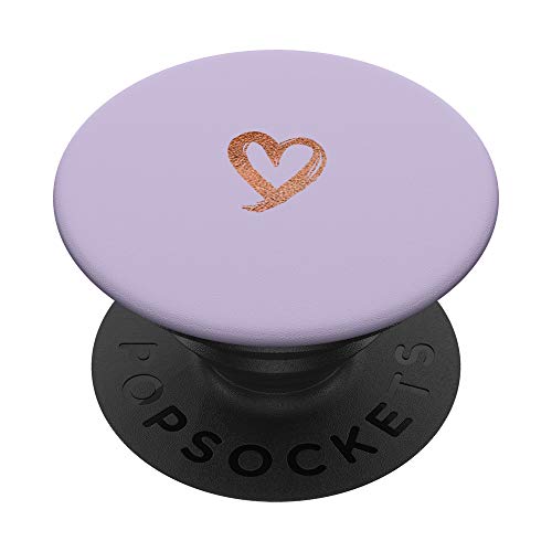 Rose Minimalist Heart Light Pastel Purple PopSockets Swappable PopGrip