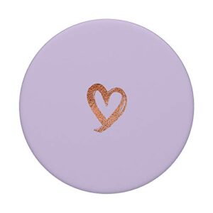 Rose Minimalist Heart Light Pastel Purple PopSockets Swappable PopGrip