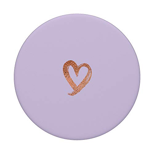 Rose Minimalist Heart Light Pastel Purple PopSockets Swappable PopGrip