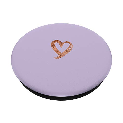 Rose Minimalist Heart Light Pastel Purple PopSockets Swappable PopGrip