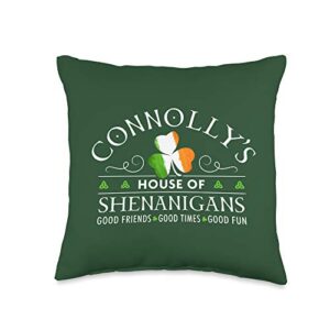 connolly family name gifts connolly irish family name gift personalized home decor throw pillow, 16x16, multicolor