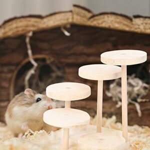 POPETPOP Hamster Wood Climbing Toy Rat Hideout Arch Bridge Mouse Ladder Platform Toys Hamster Entertainment Game for Chinchillas Guinea Pigs Small Animal