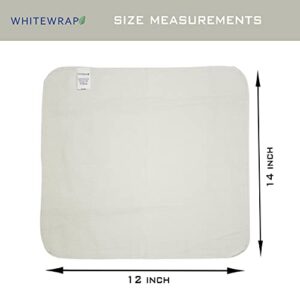 WHITEWRAP Shop Towels | 14”x12”| 50-Pack | Natural | Multipurpose Cleaning Uses, Hand Towels for Car Washing and Detailing, Housewares, Windows, Bathrooms, Electronics | Reusable Home & Auto Towel Set