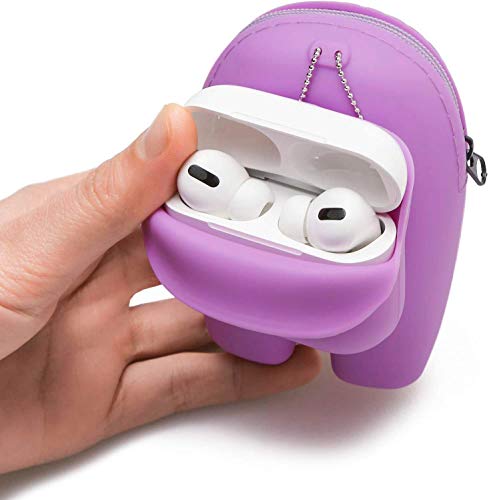 Among Us Toys Silicone Storage Bag Can Hold AirPods Pro Case Small Items Good-Looking Gift Backpack Office Study Car