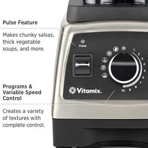 Vitamix Pro 750 Heritage Series, Professional-Grade, 64 oz. Low-Profile Container Bundle with The Vitamix Cookbook - 250 Delicious Whole Food Recipes (Pearl Gray)