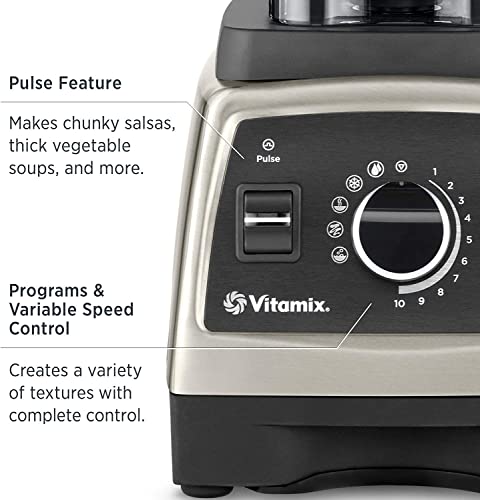 Vitamix Pro 750 Heritage Series, Professional-Grade, 64 oz. Low-Profile Container Bundle with The Vitamix Cookbook - 250 Delicious Whole Food Recipes (Pearl Gray)