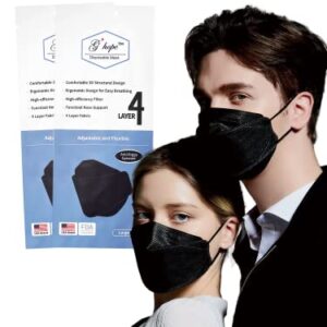 30 PCS Disposable 4 Ply 3D Black Masks Individually wrapped | G Hope | Made in Korea