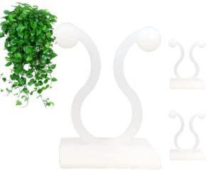 mdsoyol plant climbing wall fixture clips, (100pcs) plant fixer self-adhesive hooks for invisible wall vines plant fixation plant vine traction garden vegetable plant binding (b-100 pcs)