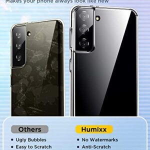 Humixx Crystal Clear for Samsung Galaxy S21 Case, [Never Yellow][Military Grade Shockproof] Galaxy S21 Case Soft TPU Slim Fit Yet Protective Samsung S21 Case 5G 6.2" - Clear