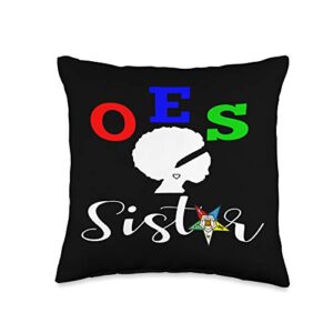 oes-gear oes-order of the eastern star-sistar, sisterhood throw pillow, 16x16, multicolor