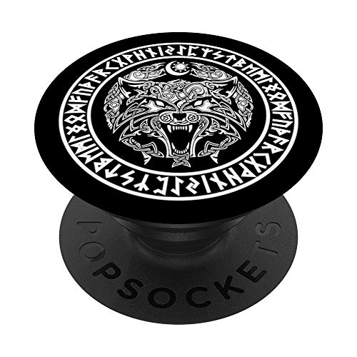 Viking Fenrir Emblem - Monstrous Wolf Norse Mythology PopSockets Swappable PopGrip